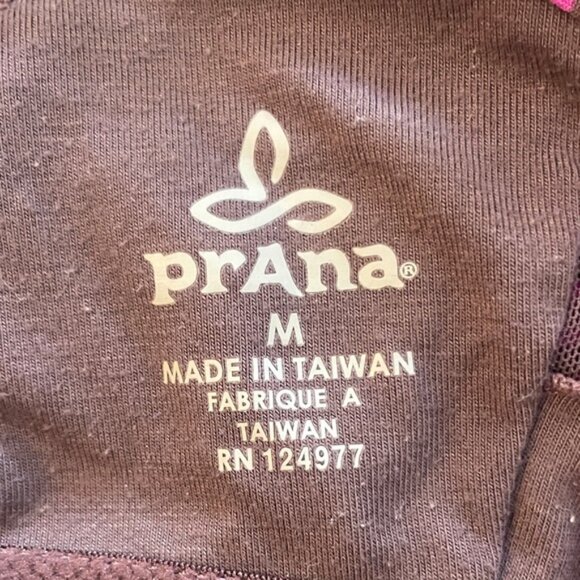 Prana Striped Racerback Midi Dress Purple Black Lattice Back Women's M - Picture 6 of 6